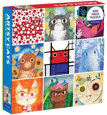 Puzzle umelecké mačky