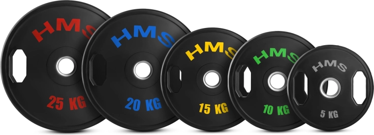 Sada pogumovaných olympijských kotúčov HMS TOG 2 × 5 kg
