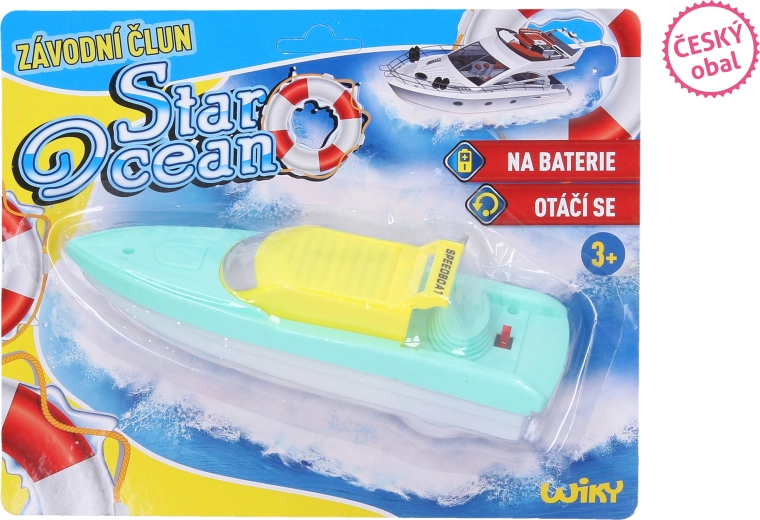 Čln na batérie 18 cm - český obal