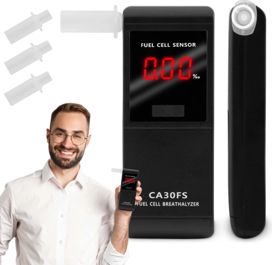 Alkoholtester CA30FS s elektrochemickým senzorom a náustkami