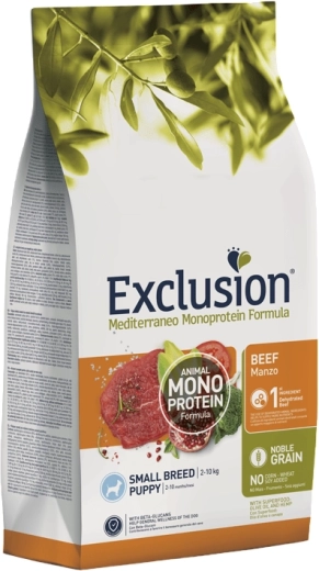 Exclusion granule pre šteniatka malých plemien s hovädzím, 2 kg