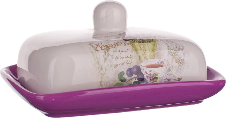 Keramická maslenka Lavender 17,5 × 13 cm