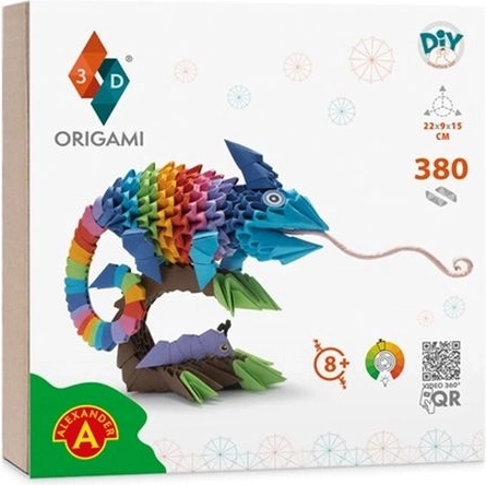 Origami 3D chameleón