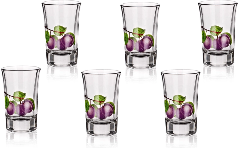 Odlivka so slivkovým motívom 40 ml, sada 6 ks