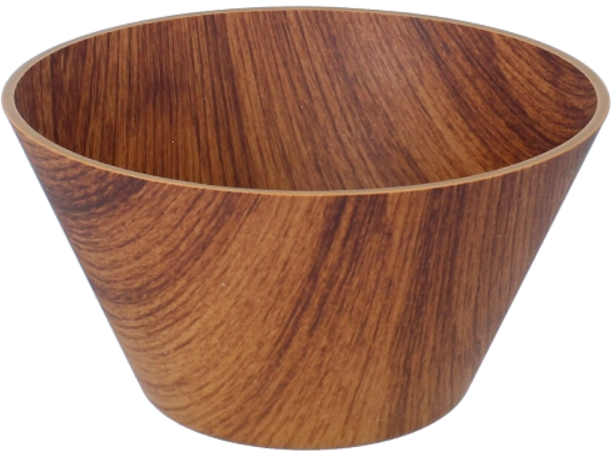 Plastová šalátová misa 16 cm, hnedá (orech)