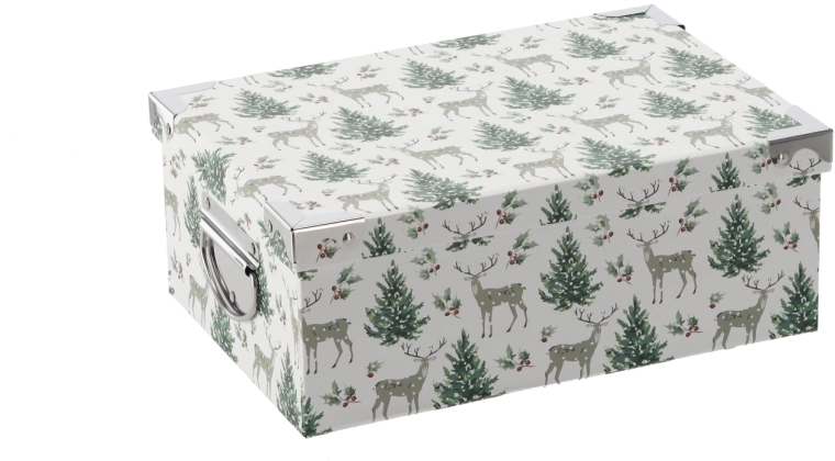 Vianočný darčekový box s kovaním 40 × 26,5 × 13,8 cm - 1 kus