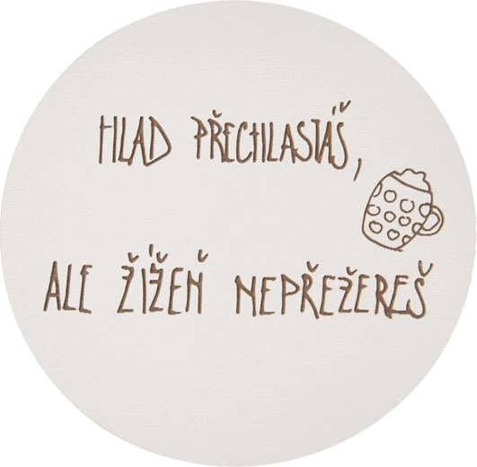 Drevený podtácok hladký, priemer 10 cm