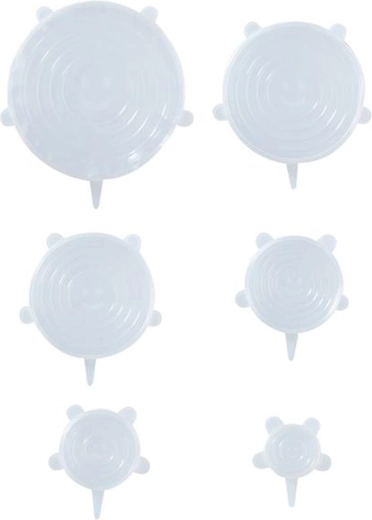 Silikónové pružné viečka ALPINA, sada 6 kusov, mix veľkostí