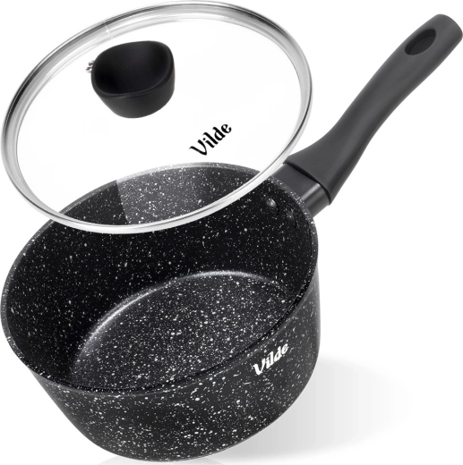 Rajnica s granitovým povrchom so sklenenou pokrievkou 16 cm, 1,1 l Vilde GRANITICA