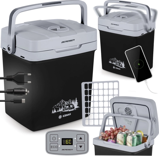Prenosná elektrická autochladnička 26 l s ECO režimom – čierna