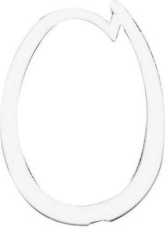 Kúpeľňový zatvárací krúžok na záves, biely, plast