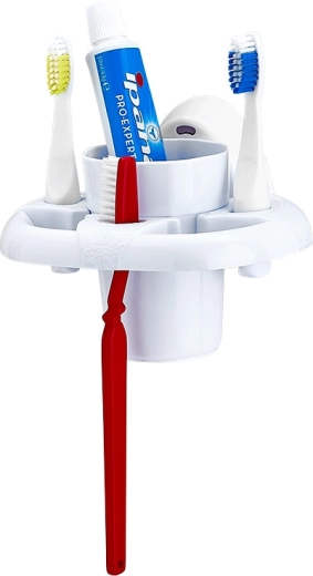 Plastový držiak na zubné kefky 18 × 16,5 × 9 cm