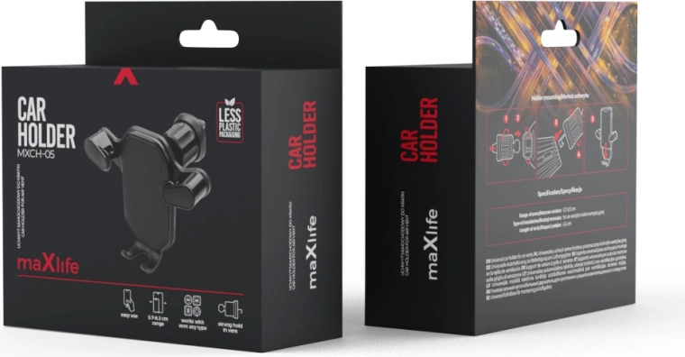 Držiak do auta na ventiláciu Maxlife MXCH-05, čierny