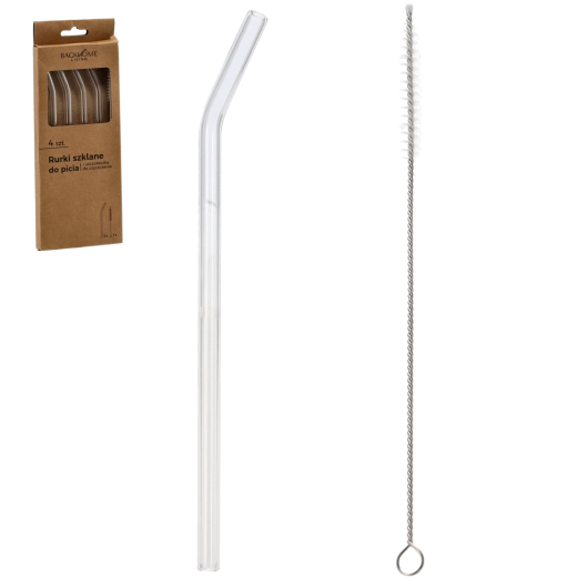 Sklenené slamky EXTRALINK so štetčekom – sada 4 ks