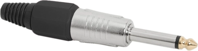 Jack zástrčka mono 6,3 mm čierna