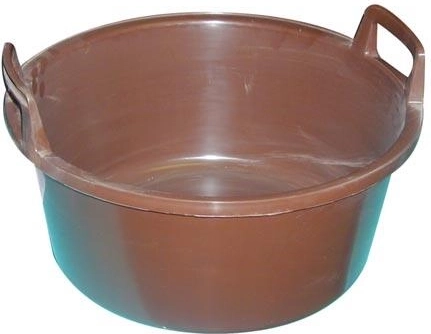 Plastový škopok s úchytmi 43 cm, biely, 15 l