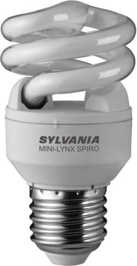 Sylvania Mini-Lynx Spiral 9 W E27 teplá biela úsporná žiarovka