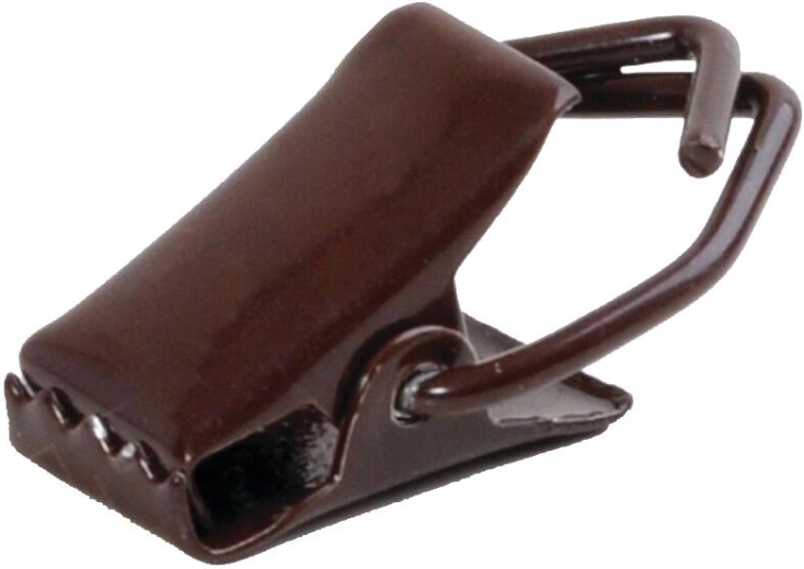 Kovové štipce na záclony, hnedé, 25 ks