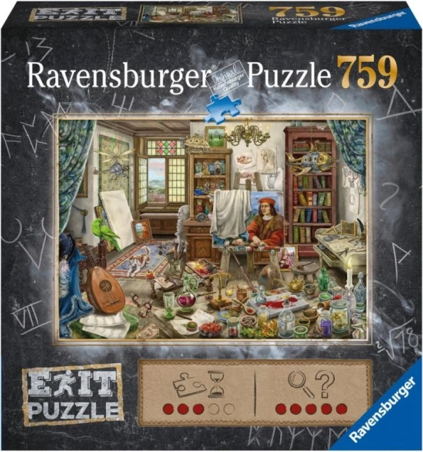 Puzzle Ravensburger Exit: Ateliér umelca 759 dielikov