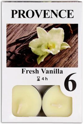 Čajové sviečky vanilka, 6 ks