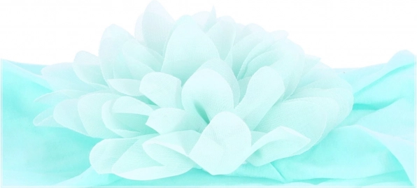 Detská čelenka s kvetom - mäta, široká