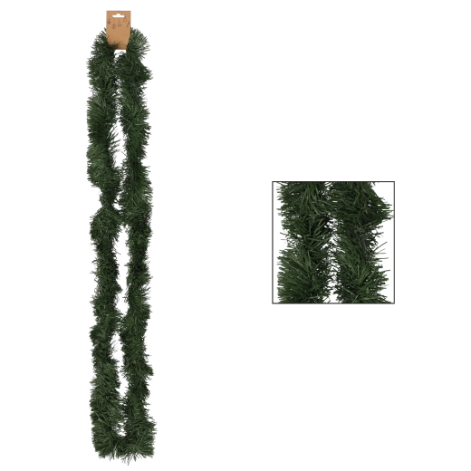 Zelený vianočný reťaz 2 m z PVC