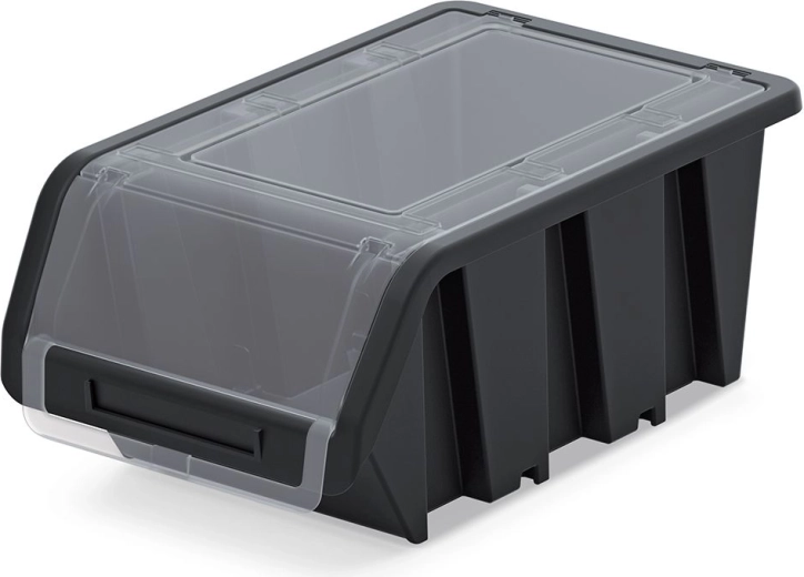 Plastový úložný box s vekom TRUCK PLUS 155 × 100 × 70 mm čierny