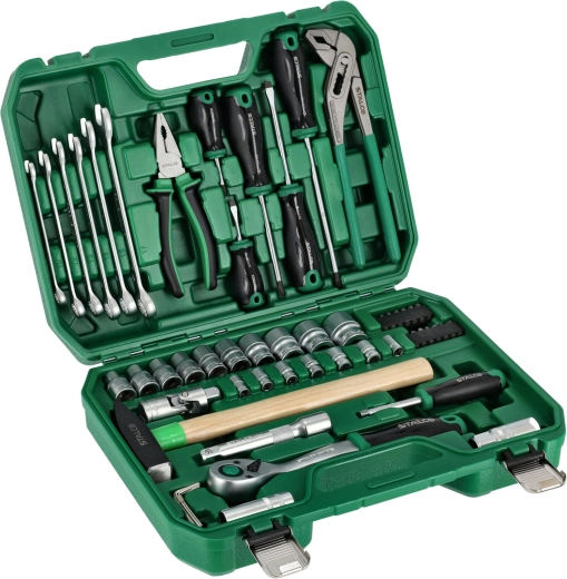Sada náradia 55 ks 1/4" a 1/2" v kufríku Stalco