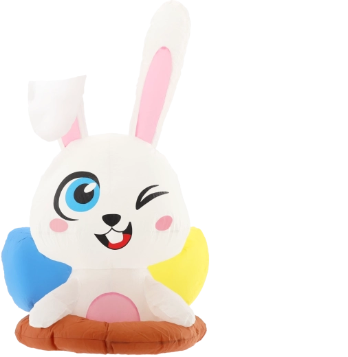 Nafukovací zajačik z nory 120 cm s LED