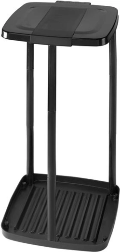 Plastový stojan na odpadkové vrecia Heidrun, čierny, 34 × 31 × 67 cm