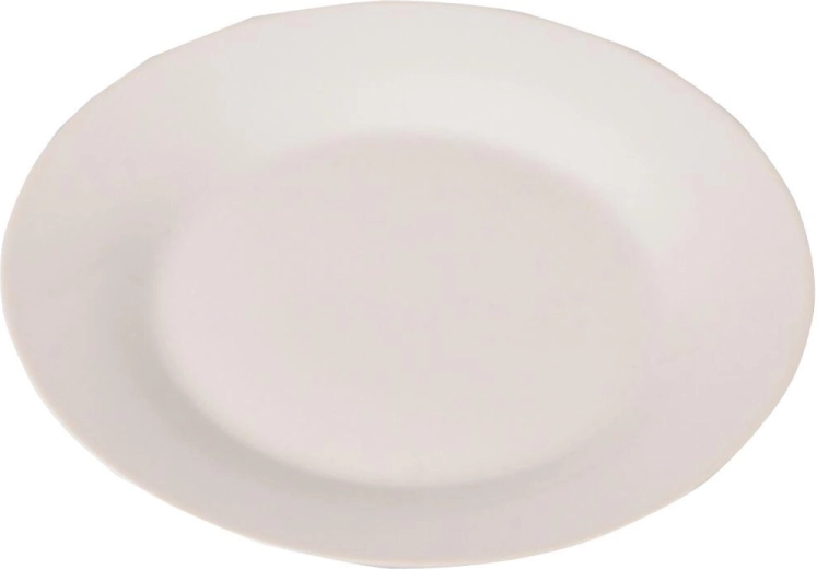 Plytký tanier z tvrdeného skla 25 cm biely CADIX