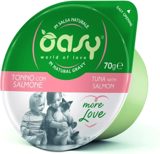 Oasy More Love tuniak s lososom kelímok 70 g