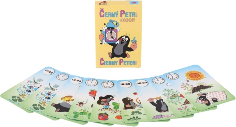Kartová hra Čierny Peter Krtko a hodiny