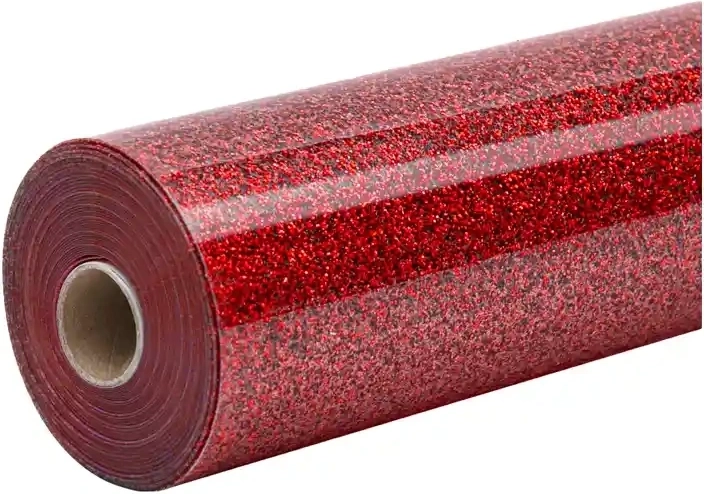 HTVRONT trblietavá termotransferová fólia 30,5 × 90 cm červená - 1 kus