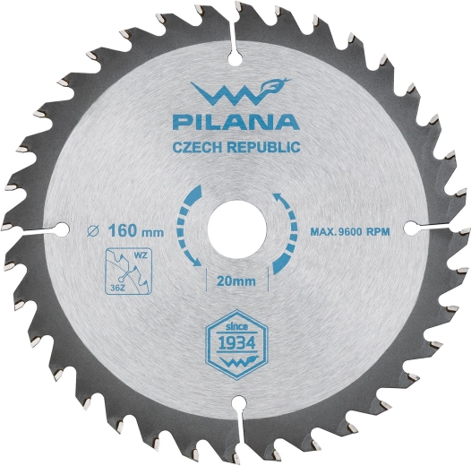 Pílový kotúč PILANA SK 160 mm, 36 zubov, WZ, karbid