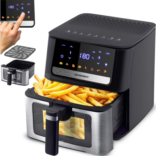Teplovzdušná fritéza 6,5 l 1700 W s okienkom BERDSEN
