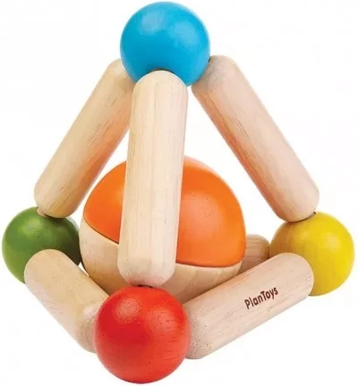PlanToys tvarovacie hrkálka triangle