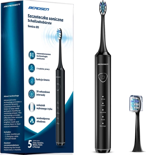 Sonicare zubná kefka Berdsen Sonica B5 čierna
