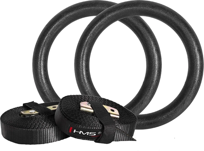 Gymnastické kruhy HMS TX05 s nastaviteľnými popruhmi