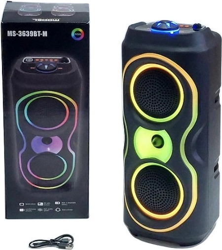 Prenosný bluetooth reproduktor s RGB podsvietením, USB a FM rádiom