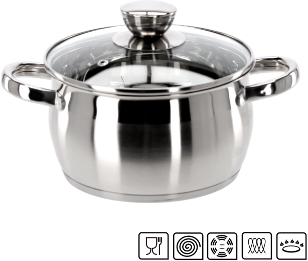 Nerezový hrniec s pokrievkou Belly 2 l 18 cm