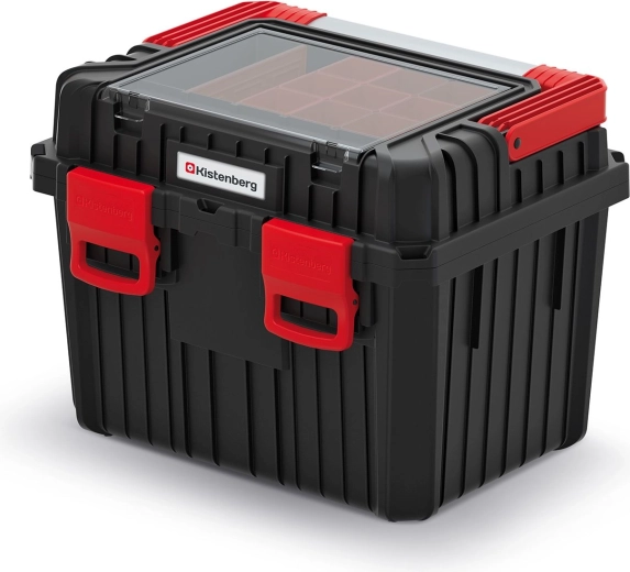 Kufor na náradie Heavy s kovovou rukoväťou, čierny