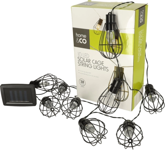 Záhradné osvetlenie – solárna girlanda so žiarovkami 10 LED