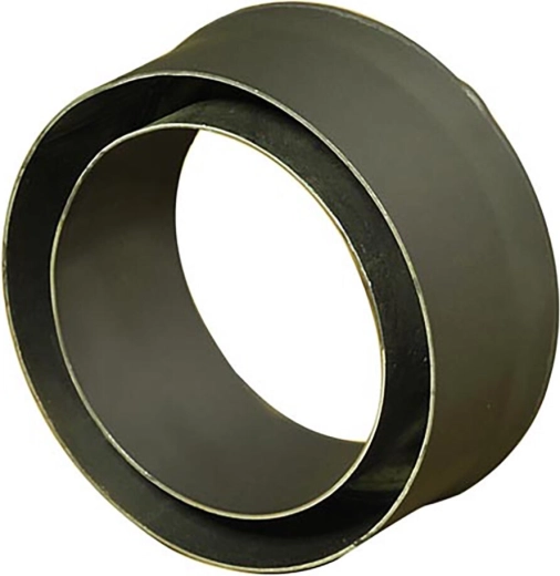 Dymová redukcia do komína 150/125 mm, dĺžka 80 mm, hrúbka 1,5 mm, čierna