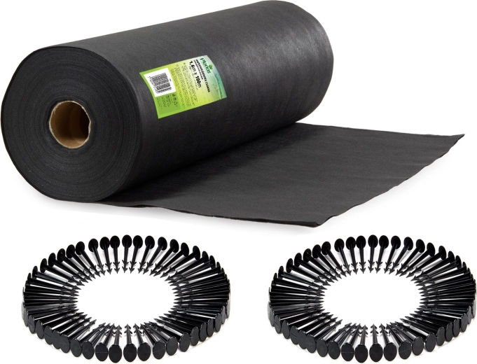 Záhradná agrotextília 1,6 × 100 m + 100 kotevných kolíkov PLONOS