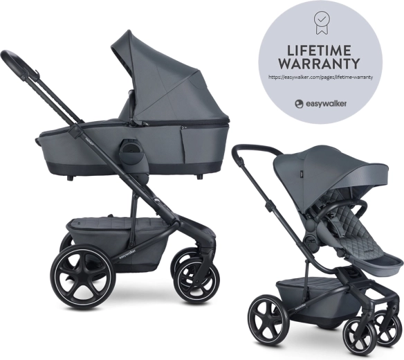 Easywalker Harvey⁵ Premium 2v1 kombinovaný kočík Mineral Grey LITE RWS
