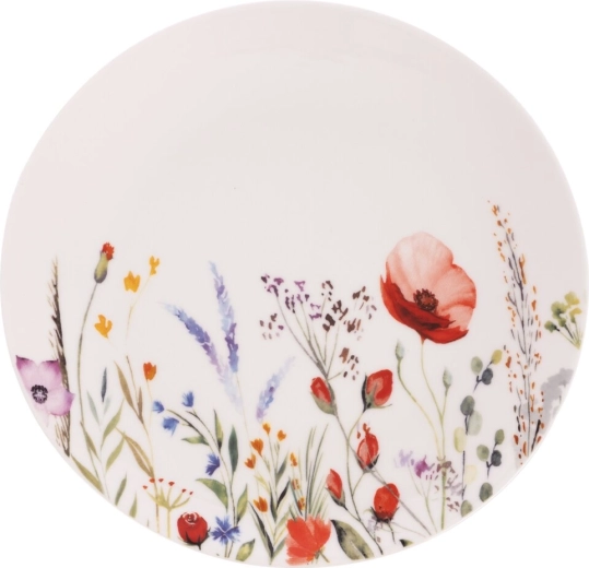 Porcelánový plytký jedálenský tanier MÁK 24 cm