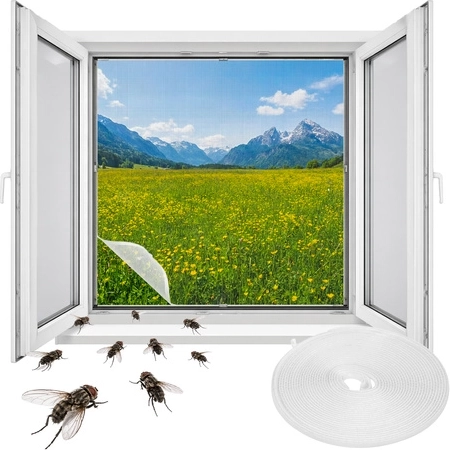 Okenná sieť proti hmyzu Repest 160 × 130 cm biela na suchý zips