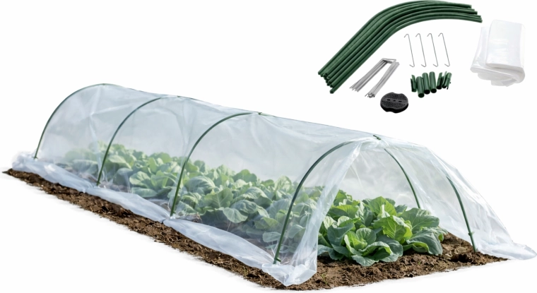 Mini záhradný skleník tunel 1,8 × 6 m s fóliou