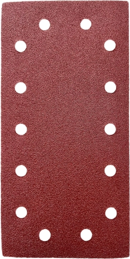 Brúsny výsek 115 × 230 mm, zrnitosť 80, 14 otvorov, suchý zips (5 ks)
